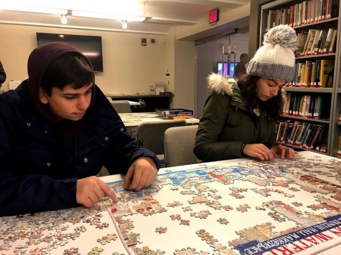 Boston Public Library Map Room Puzzle with Kids Jay Sao Ami Sao