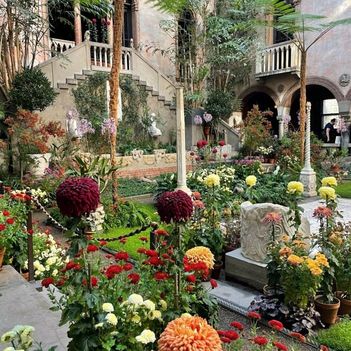 isabella stewart gardner museum courtyard mums fall boston