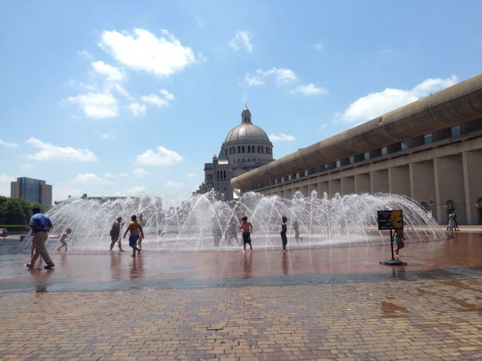 Christian Science Plaza Fountains Boston Kids