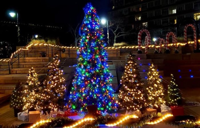 boston holiday lights the anchor charlestown navy yard