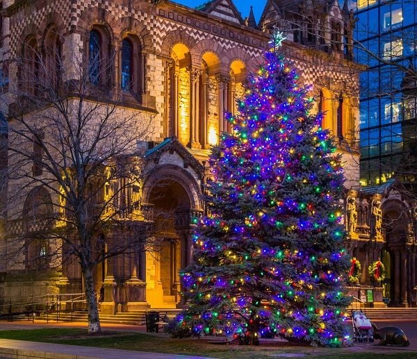 Boston Holiday Lights Copley Place