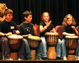 african drumming birthday party with rhythmkids photo