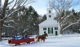 ice skating at sturbridge village photo