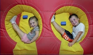 adrenaline zone inflatables play area at lasercraze photo