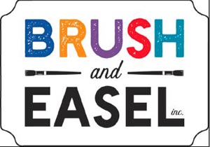 brush and easel art studio photo