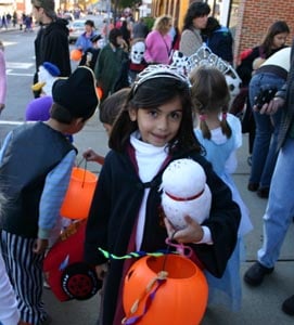 halloween trick or treat in maynard  hudson photo