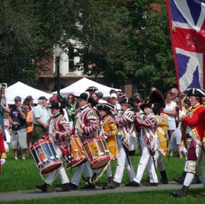 boston patriot's day parade flag raising 2019 photo