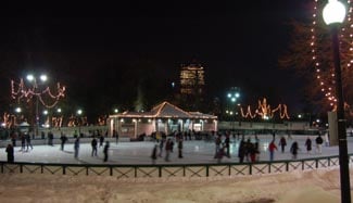 ice skating on frog pond 2024 season hours admission info photo