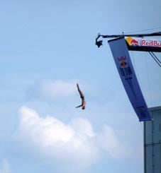 red bull cliff diving at the ica photo