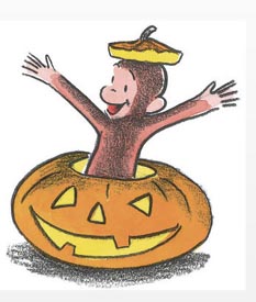 halloween story time with curious george
