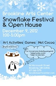 snowflake festival  open house at brookline arts center photo