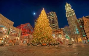 faneuil hall holiday tree lighting 2023 photo