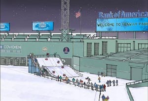 monster sled at fenway park frozen fenway photo
