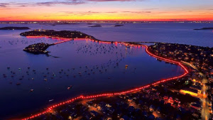 harbor illumination in hull bay photo