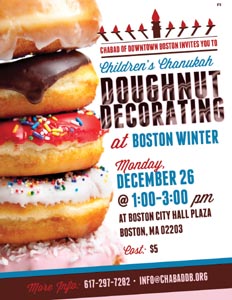 children's chanukah donut decorating at boston winter photo