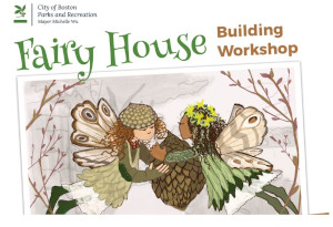 fairy house building at franklin park photo