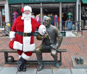 holiday bazaar and selfies with santa at faneuil hall photo