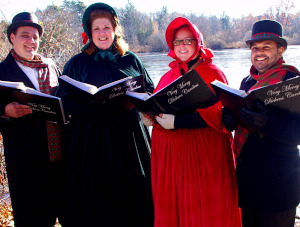 the very merry dickens carolers at newport car museum photo
