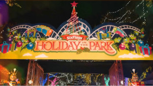 holiday in the park lights at six flags photo