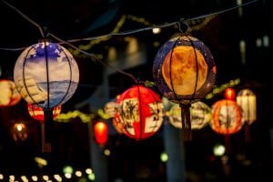 lantern stories greenway lights at chinatown gate photo