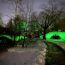 lighted bridges along the emerald necklace - green led small photo