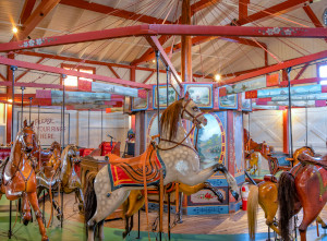 flying horses carousel at martha's vineyard photo