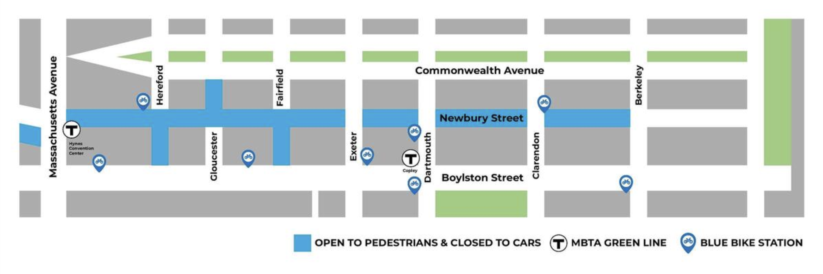 Open Newbury Street Boston Viewing Map